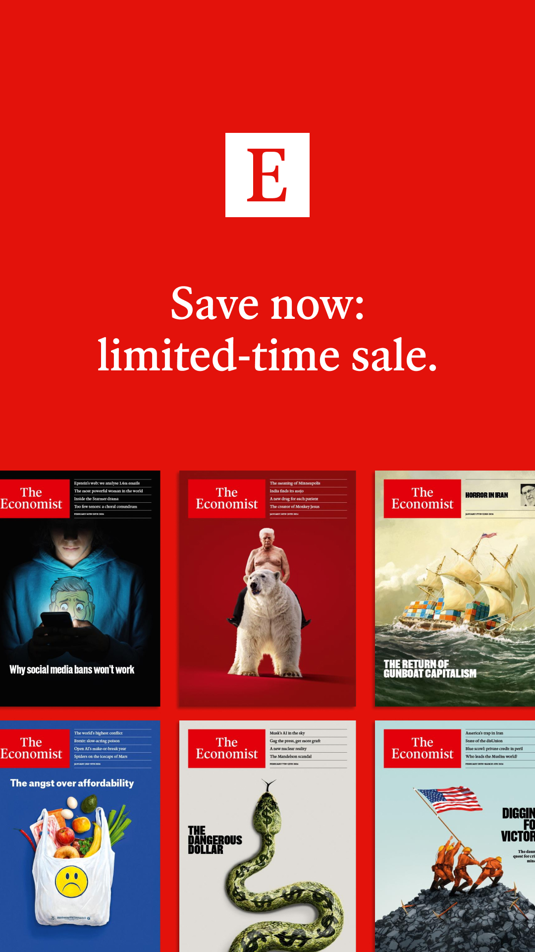 The Economist Facebook ad
