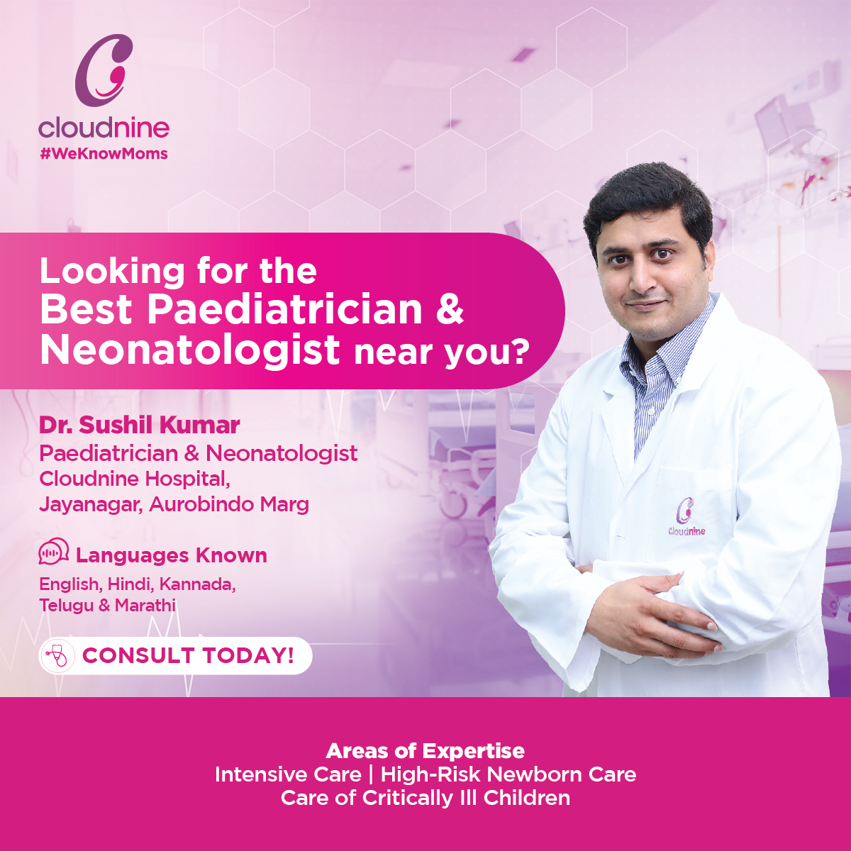 Cloudnine Hospital - Aurobindo Marg, Jayanagar Facebook ad: Consult with Dr. Sushil Kumar