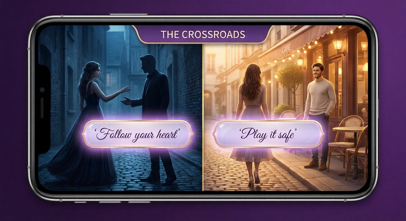 Lush: Interactive Romance Facebook ad: Fall in love on your terms.