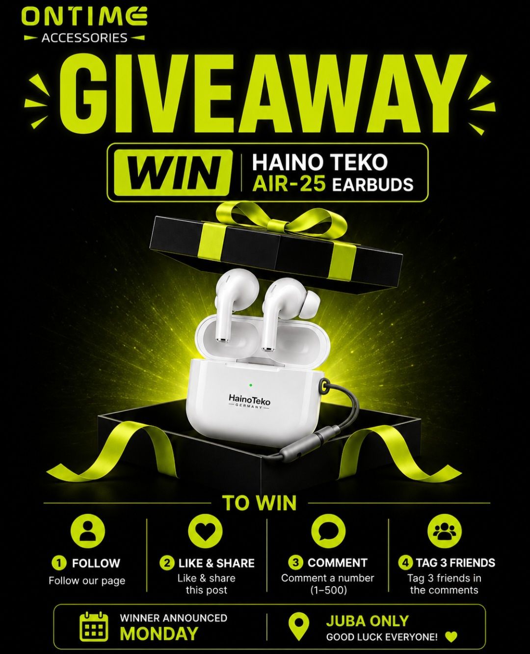 ONTIME Accessories Facebook ad: SUPER SUNDAY GIVEAWAY IS HERE!
