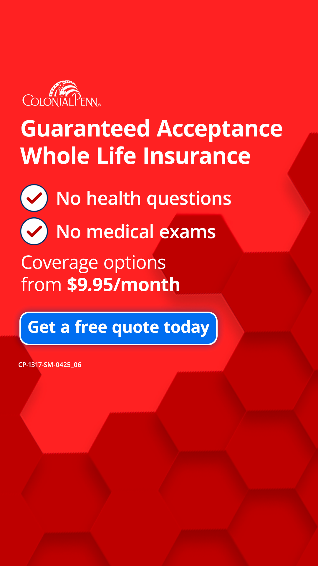 Colonial Penn Life Insurance Company Facebook ad