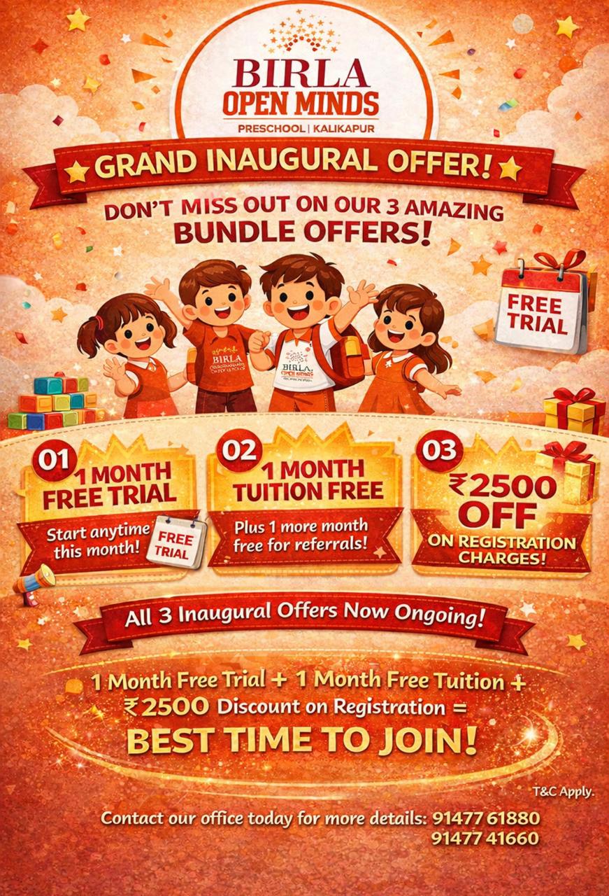 Birla Open Minds Preschool Kalikapur Facebook ad from Apr 24, 2026
