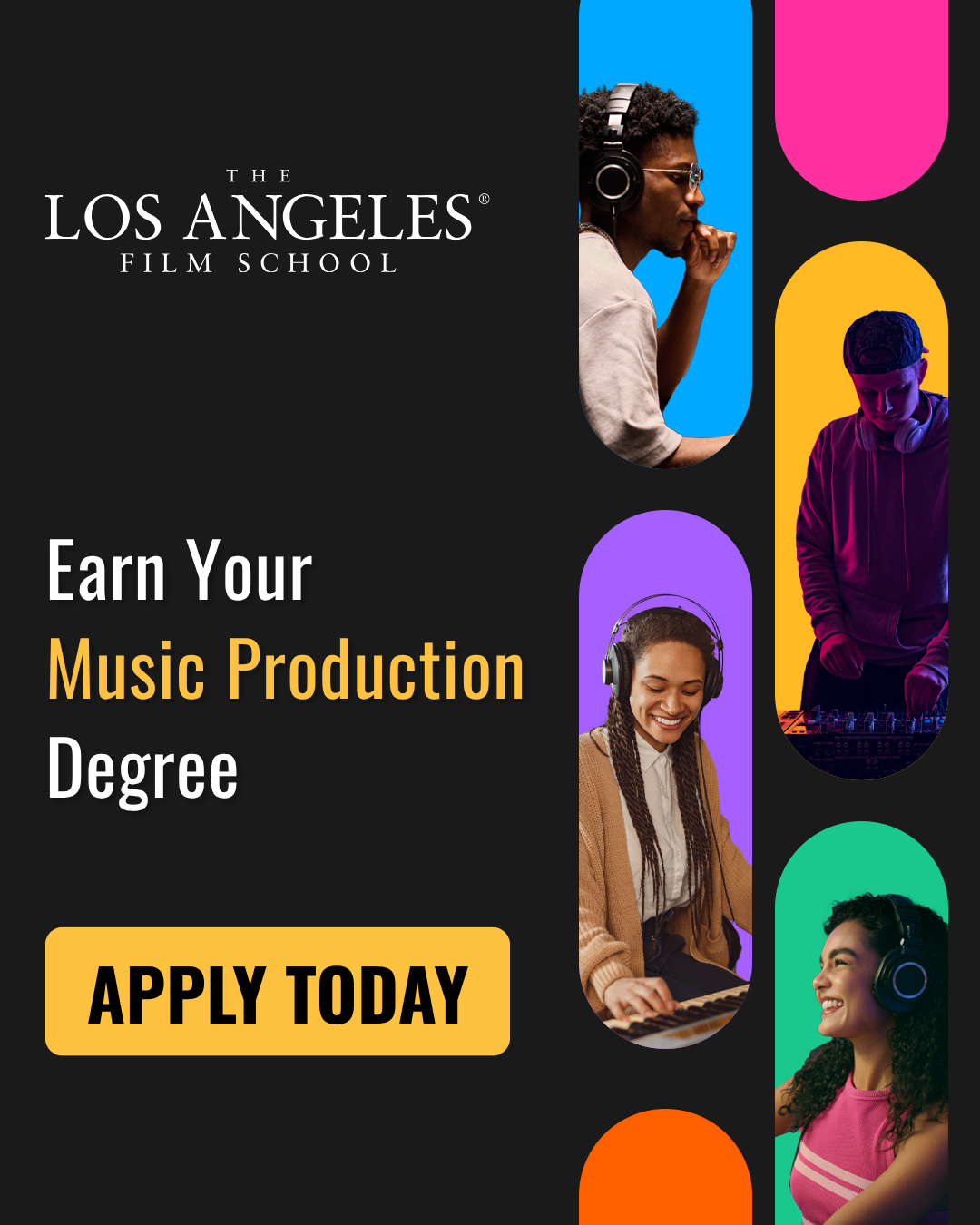 The Los Angeles Recording School Facebook ad