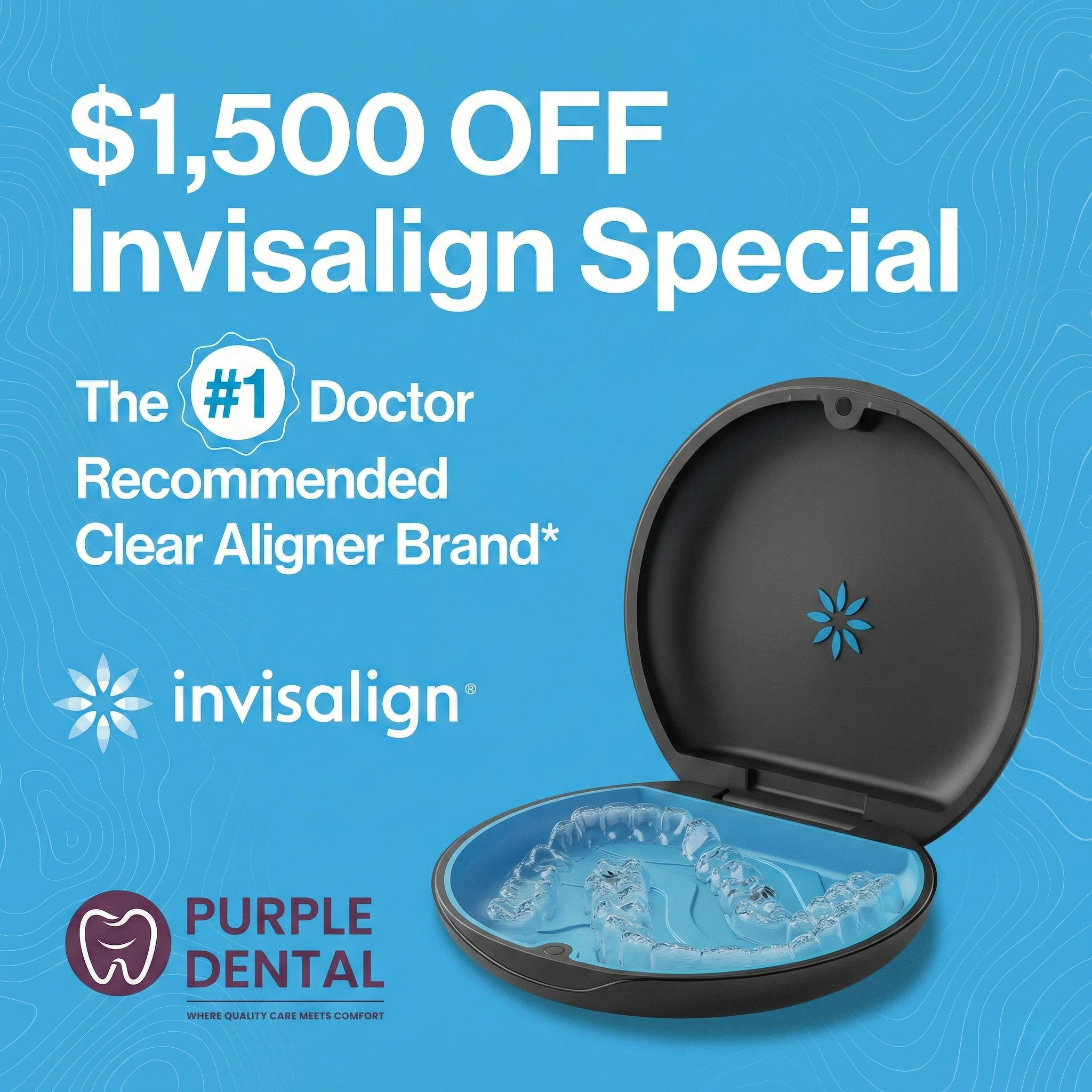 Purple Dental Facebook ad: Glastonbury’s Invisalign Event, Save $1,500