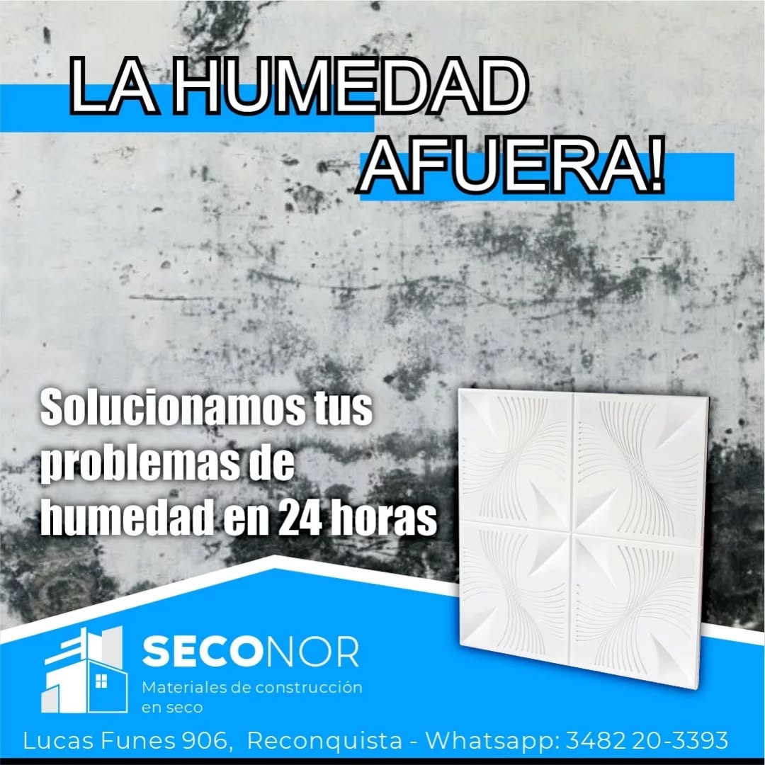Seconor Facebook ad: ¡Di adiós a la humedad con nuestras Placas…