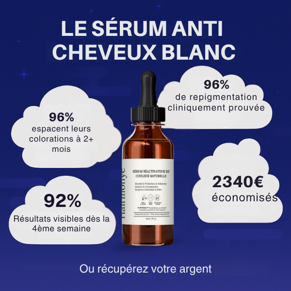 Hairmonye Facebook ad: Ses cheveux blancs ont disparu, sans coloration