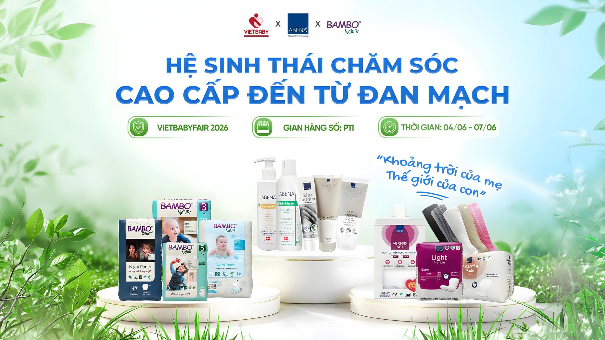 Bambo Nature Mom&Baby Vegan Facebook ad: HỆ SINH THÁI CHĂM SÓC CAO CẤP ĐẾN…
