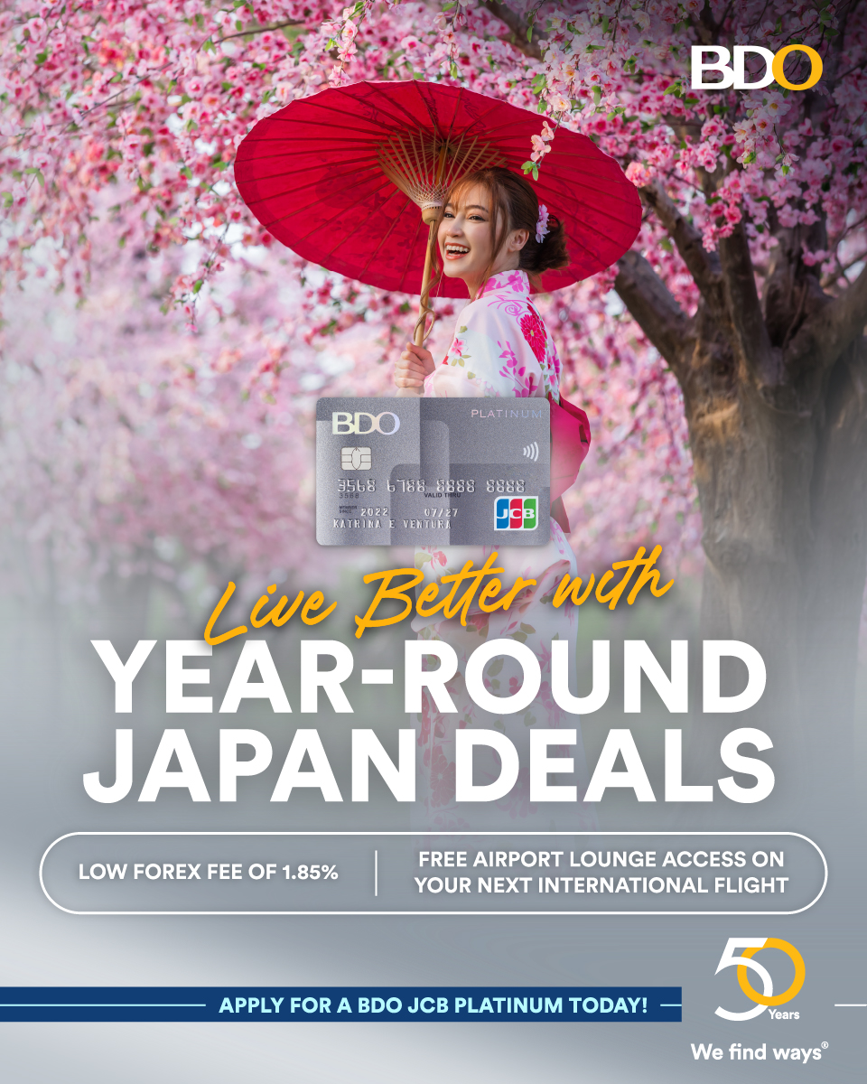BDO Unibank Facebook ad: Unlock Japan Travel Perks