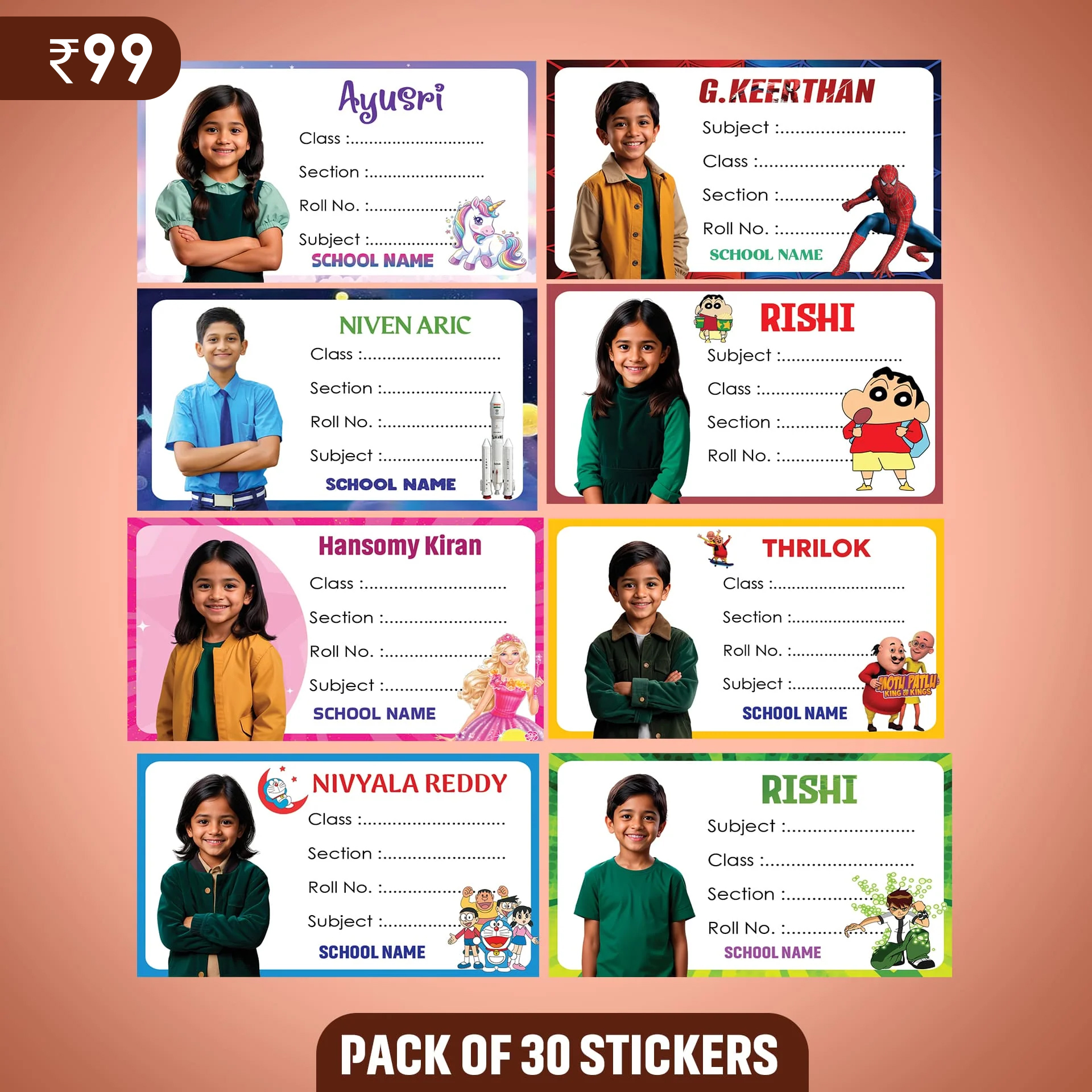 Flamingo Ads Facebook ad: Kids 30 Books Lables ₹99 Only
