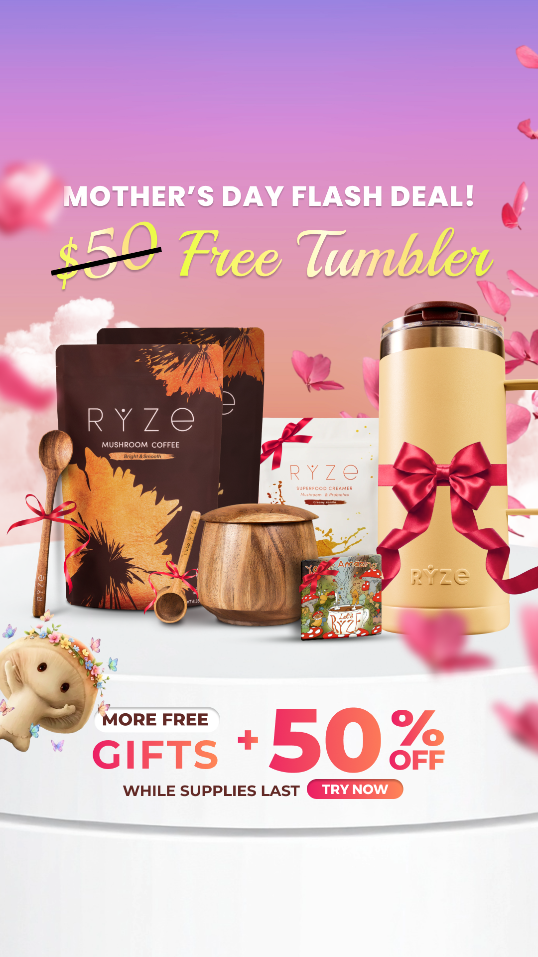 RYZE Superfoods Facebook ad