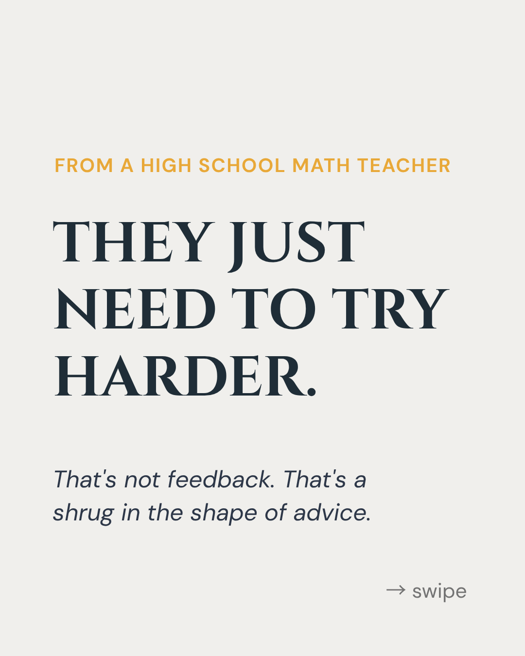 Zen Math Tutoring Facebook ad: They just need to try harder.