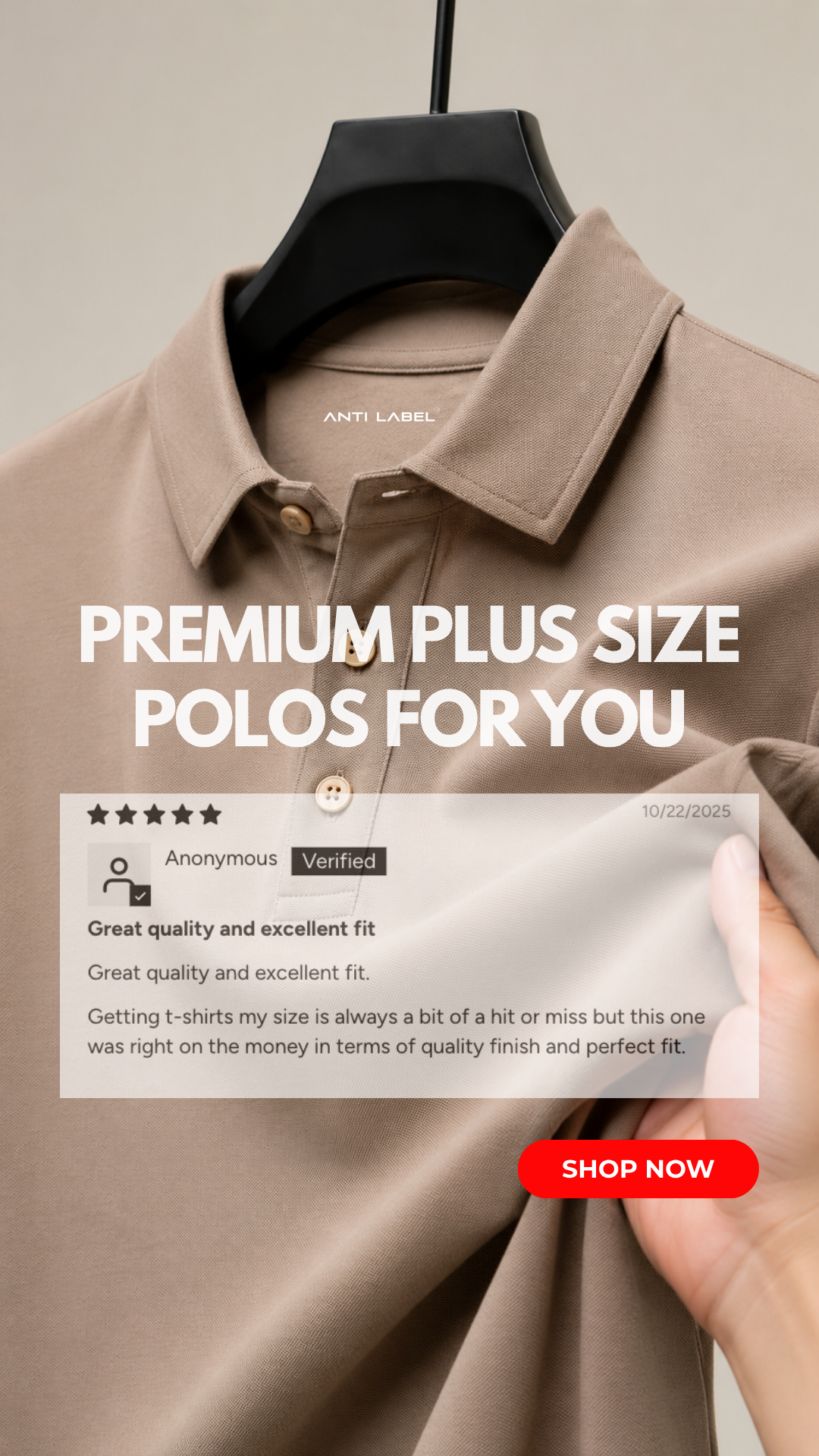 Anti Label Facebook ad: Extra 10% Off