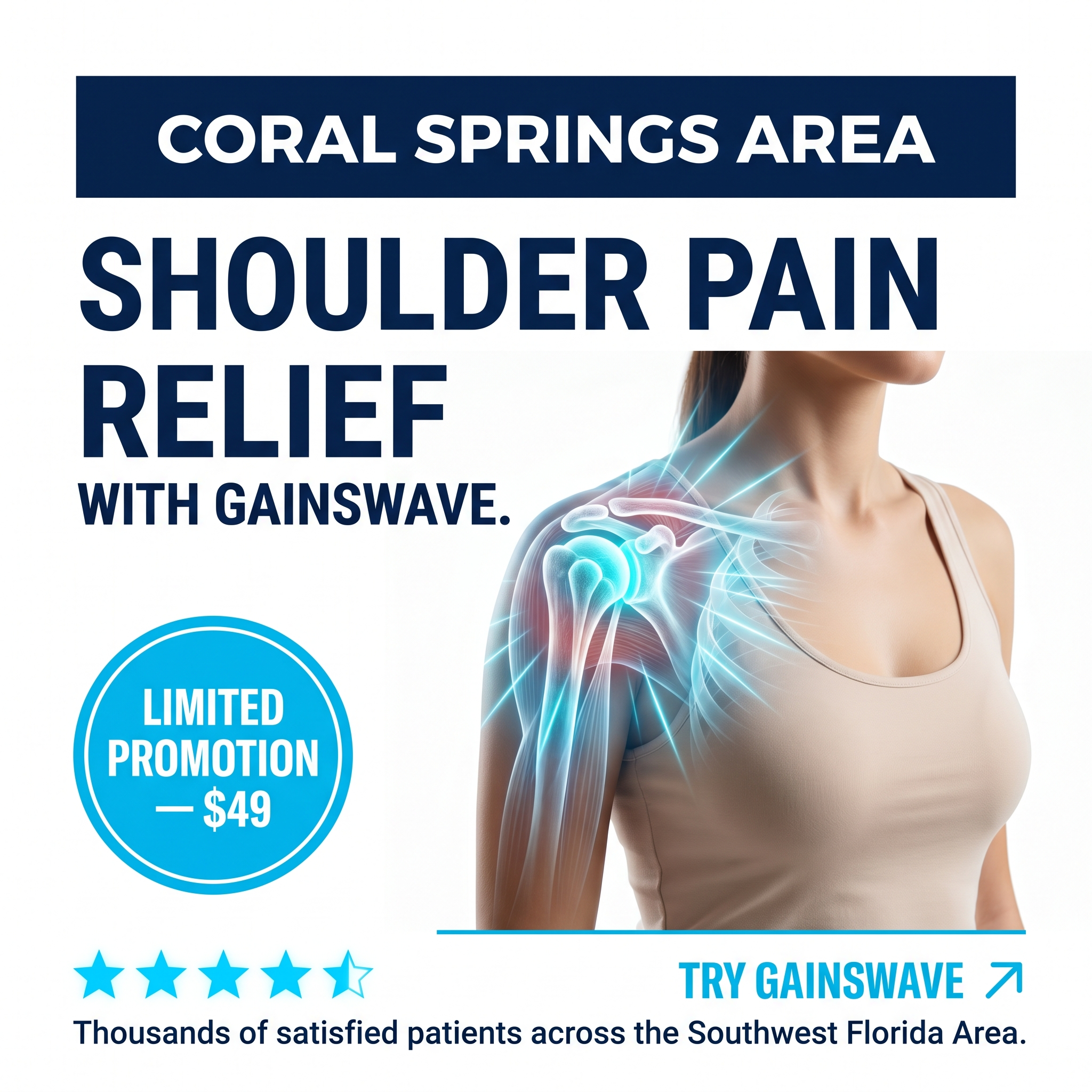 The Point of Wellness Facebook ad: New Pain Relief Option! Claim Your $49 Special Offer