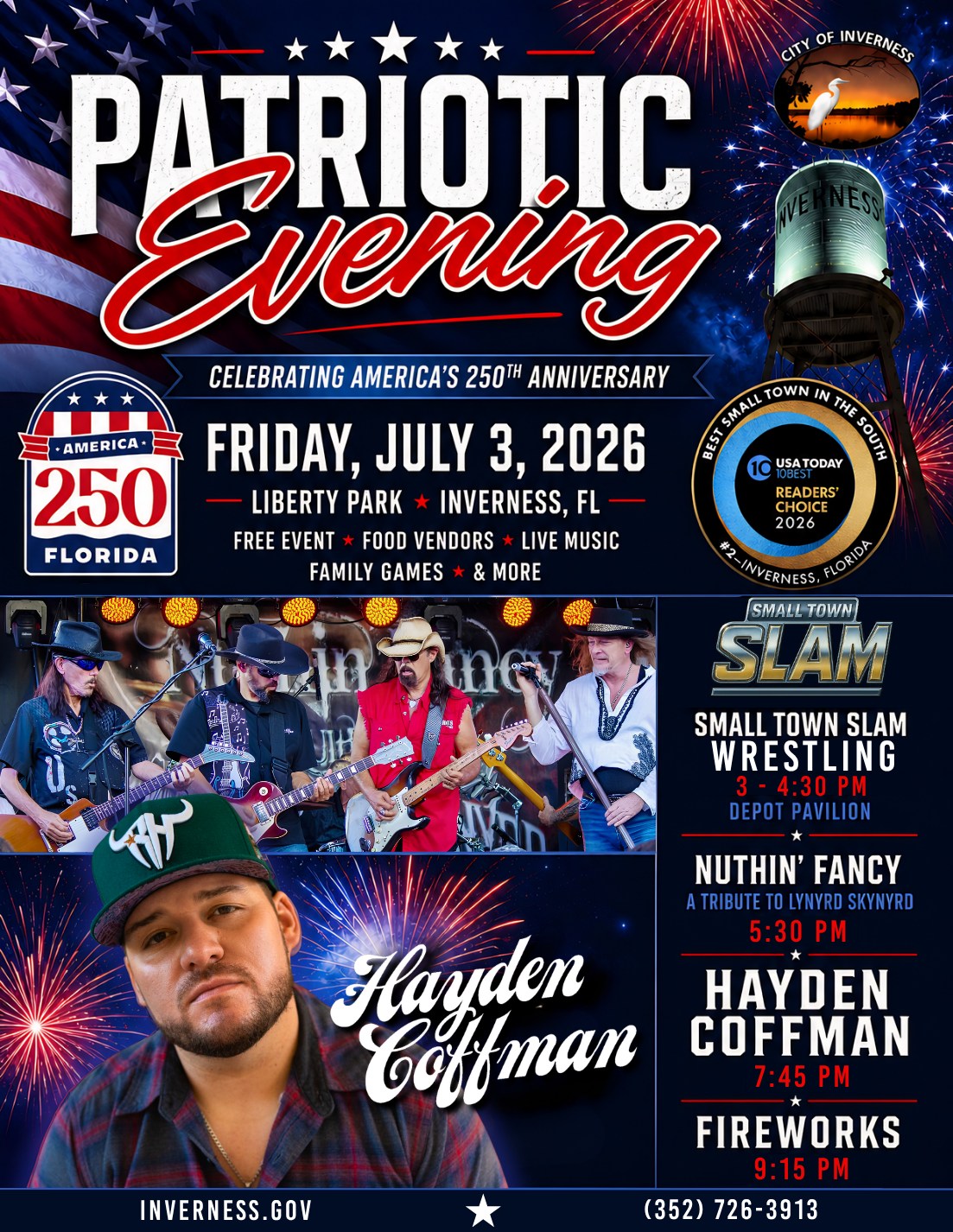 City of Inverness, Florida Government Facebook ad: Patriotic Evening