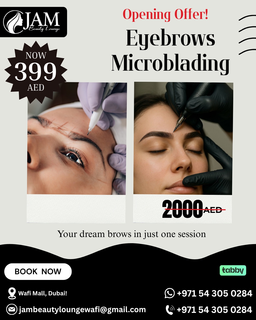 JAM Beauty Lounge Facebook ad: Chat with us
