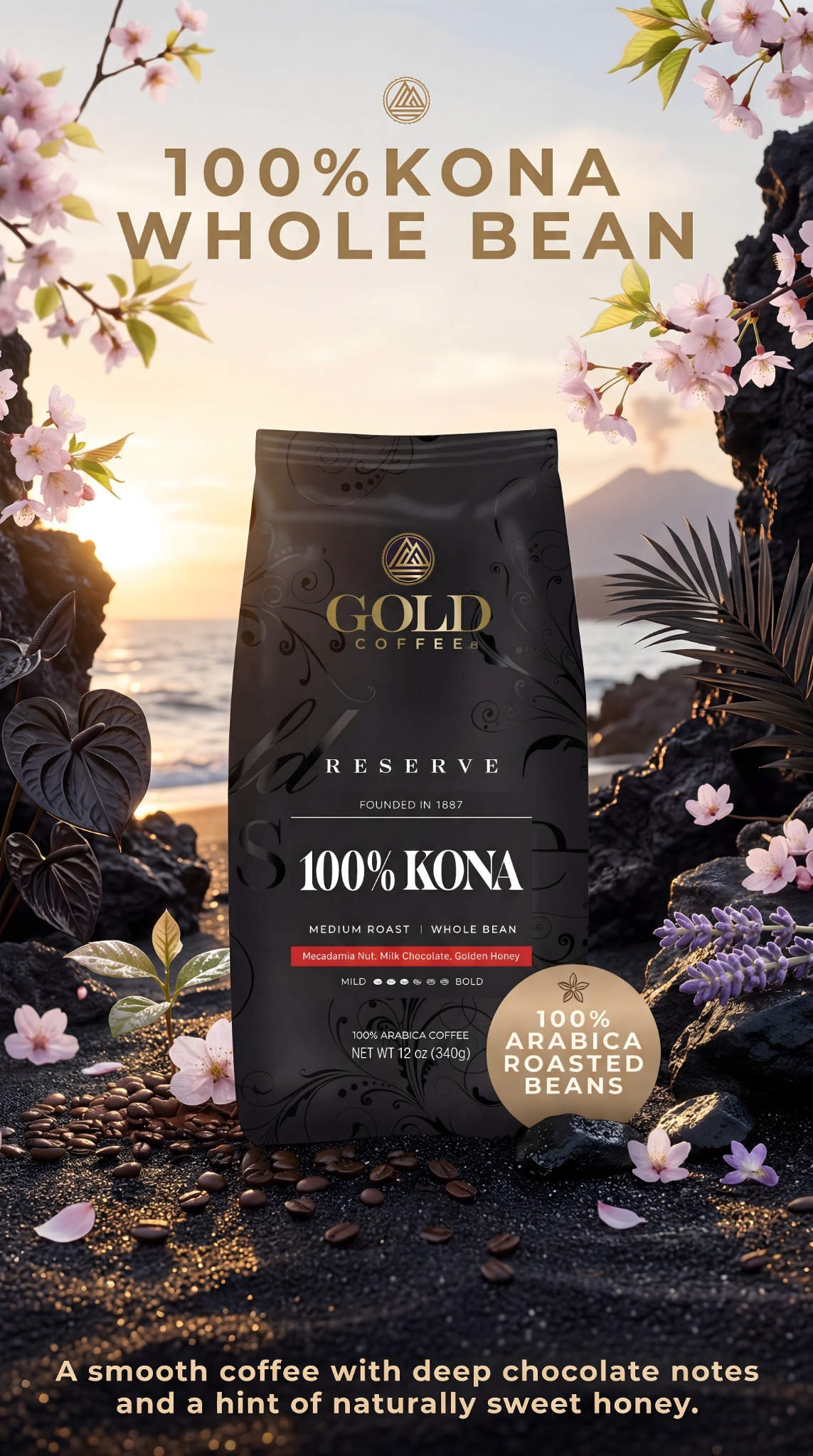 Gold Coffee Facebook ad from Apr 10, 2026