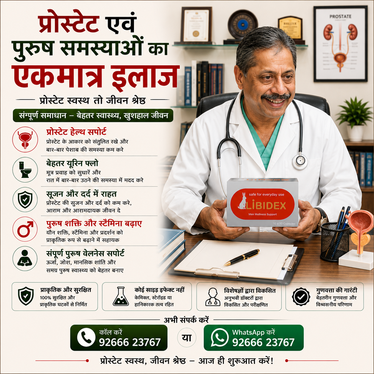 Prostate CareLibidex Facebook ad: तेज असर: 7 दिनों में परिणाम।