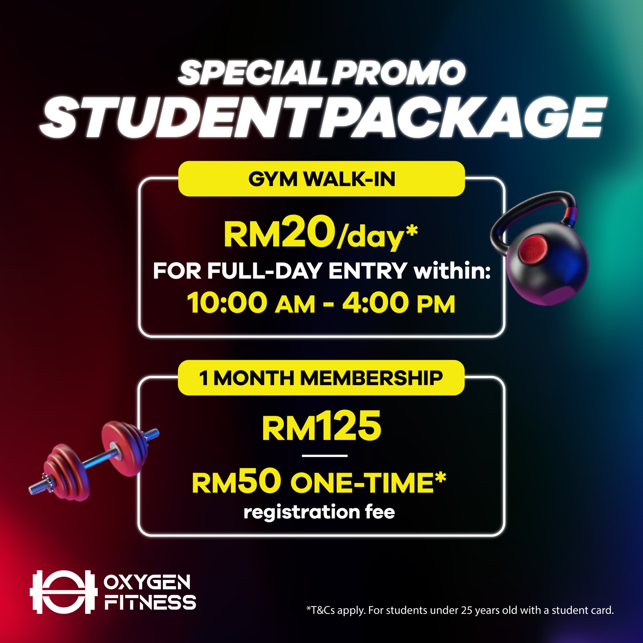 Oxygen Fitness Malaysia Facebook ad