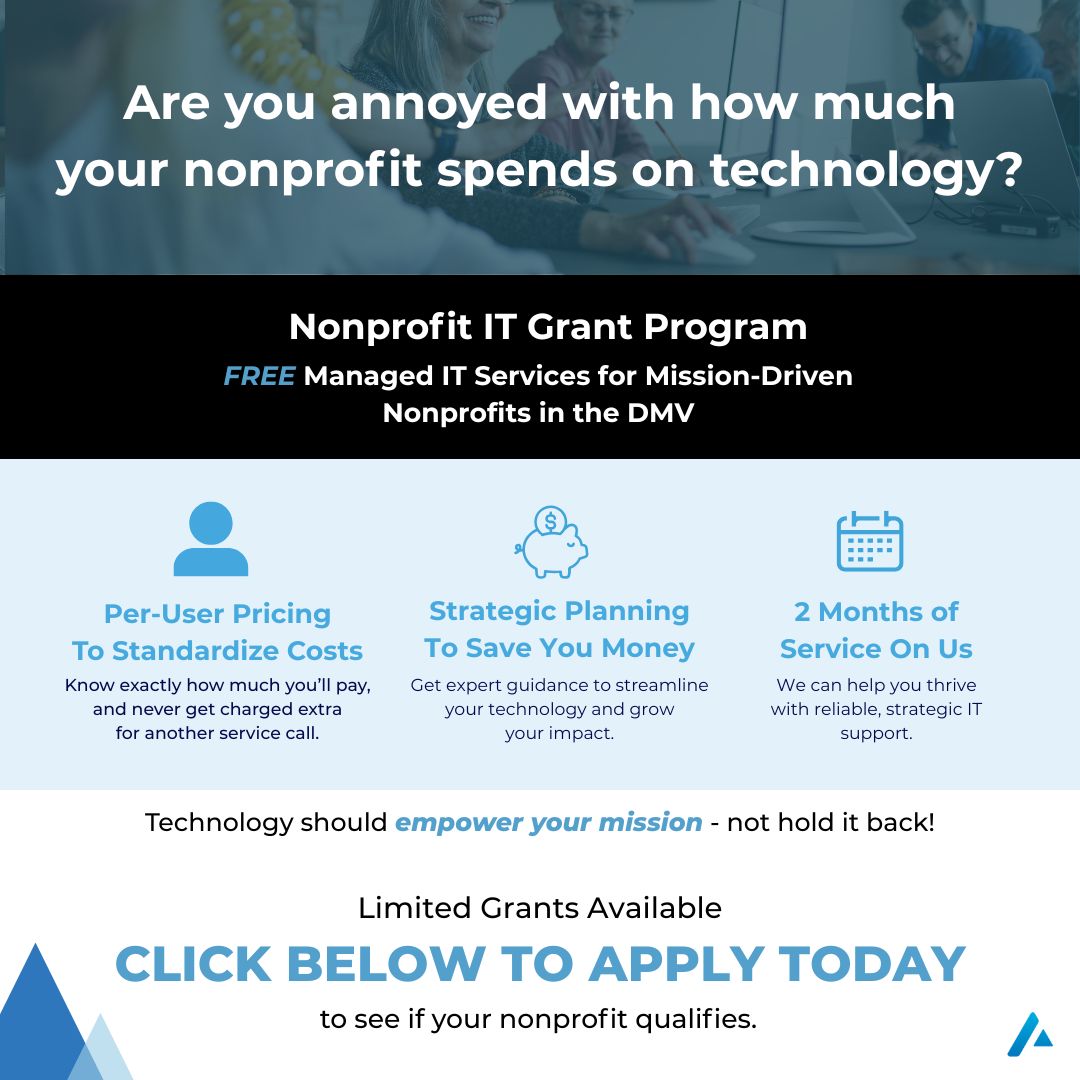Amplify Managed Services Facebook ad: IT Services for Your Nonprofit