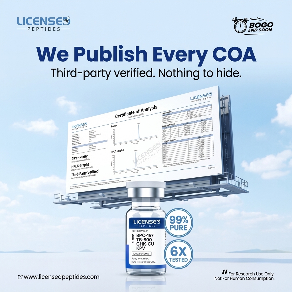 LicensedPeptides Facebook ad