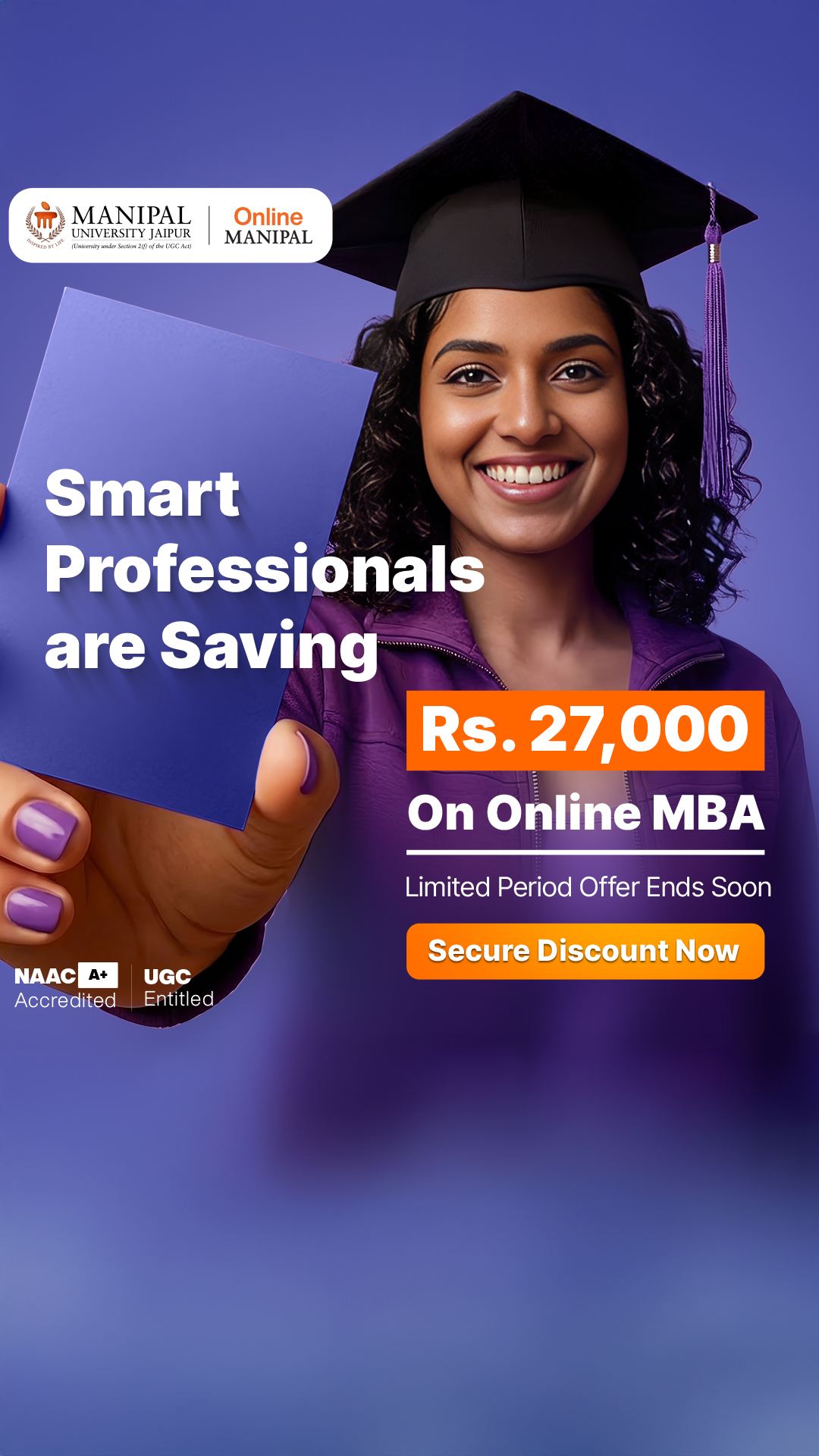 Manipal University Jaipur Online Facebook ad