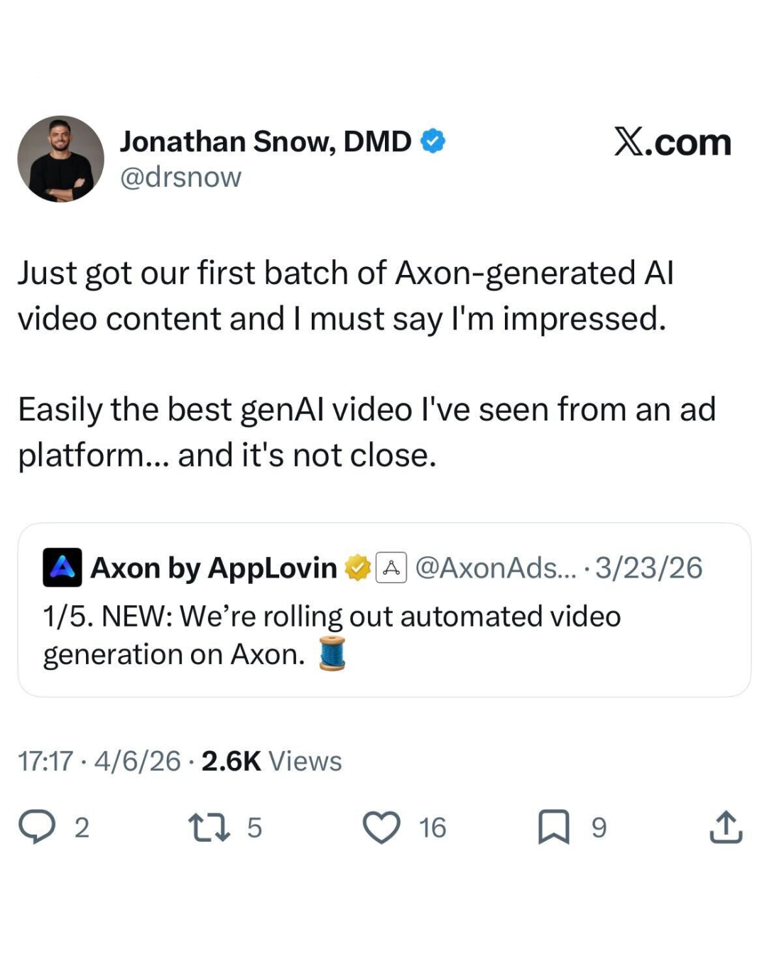 Axon.AI Facebook ad