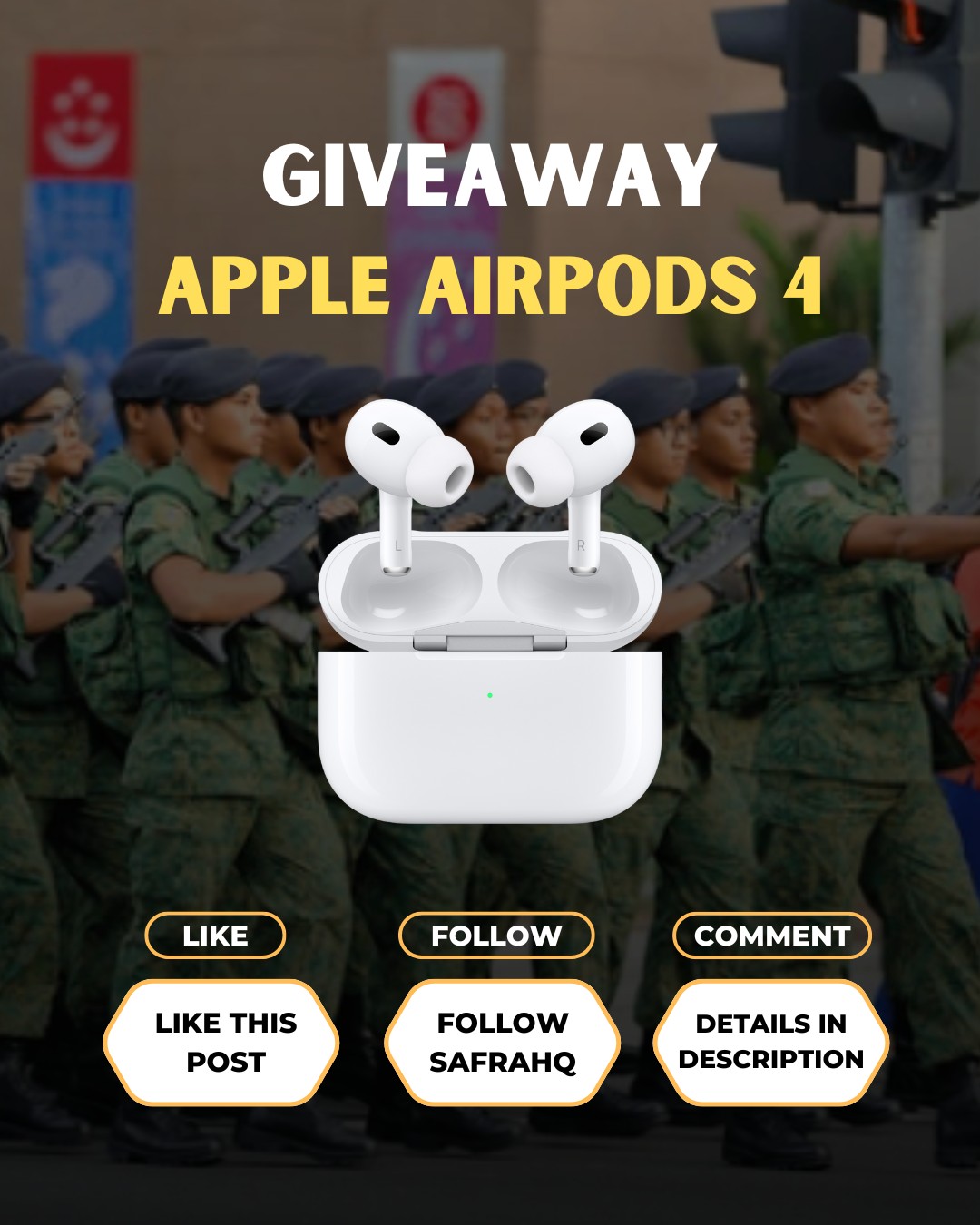 SAFRA Facebook ad: [𝐆𝐈𝐕𝐄𝐀𝐖𝐀𝐘] 𝐖𝐈𝐍 𝐚 𝐩𝐚𝐢𝐫 𝐨𝐟 𝐀𝐩𝐩𝐥𝐞…