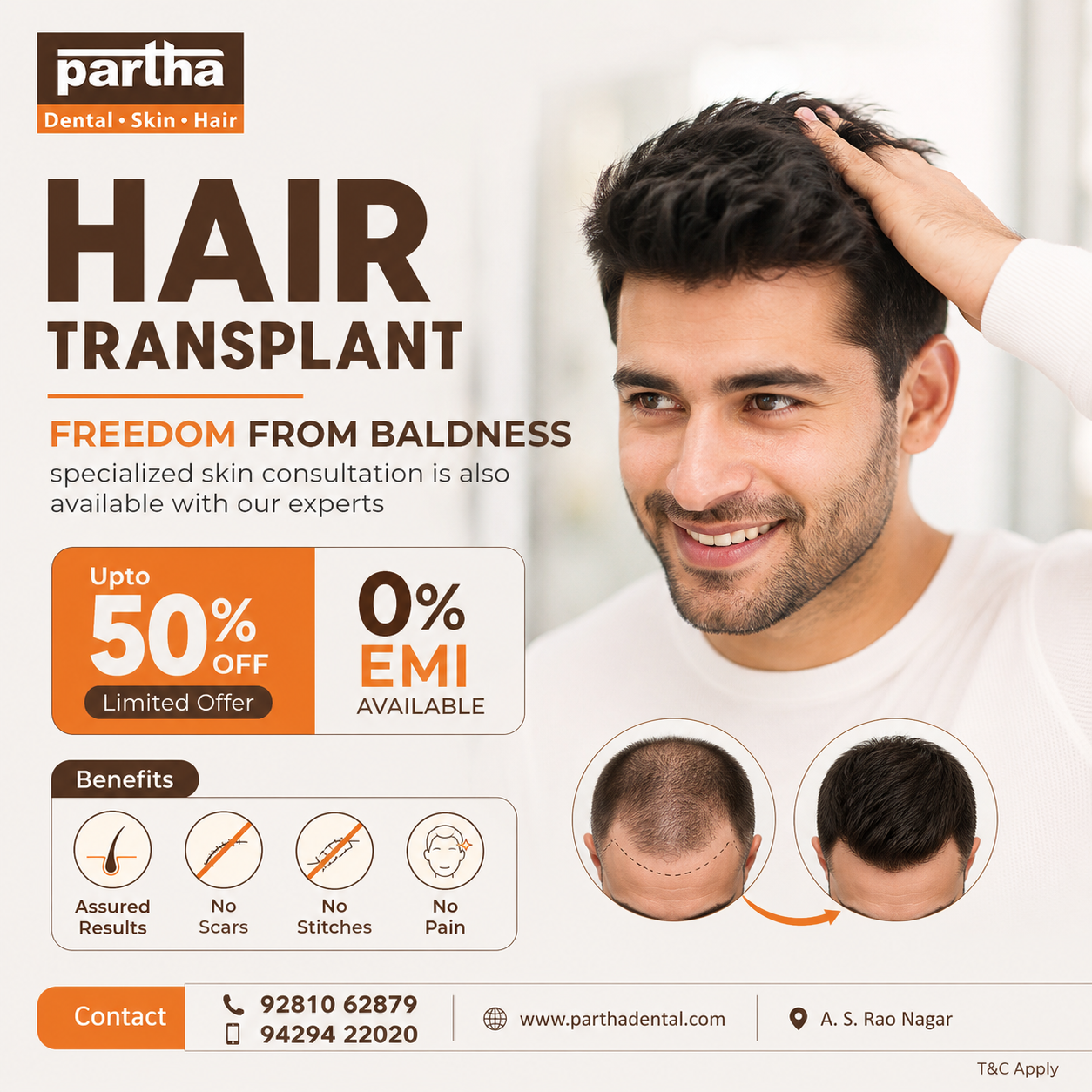 Partha Dental Skin Hair Clinic Facebook ad