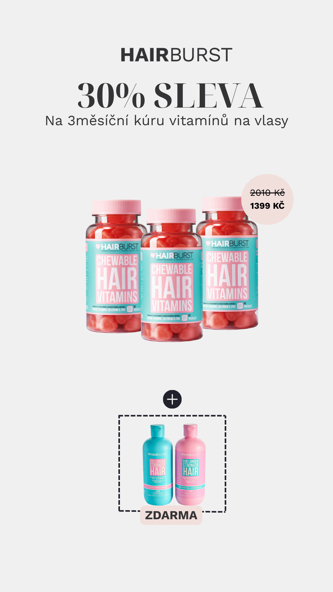 Hairburst Czech Republic Facebook ad