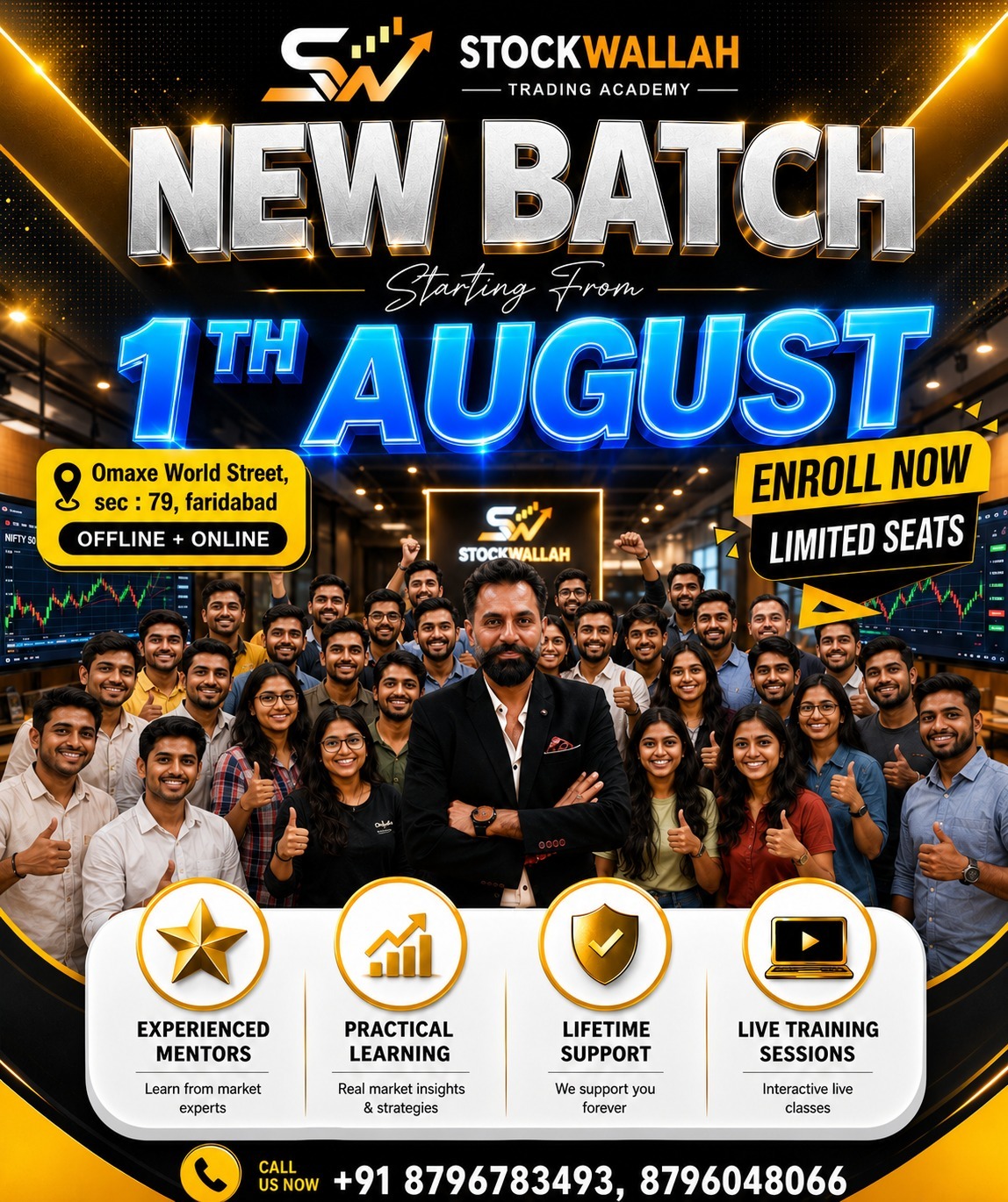 Stock wallah Trading Academy Faridabad Facebook ad