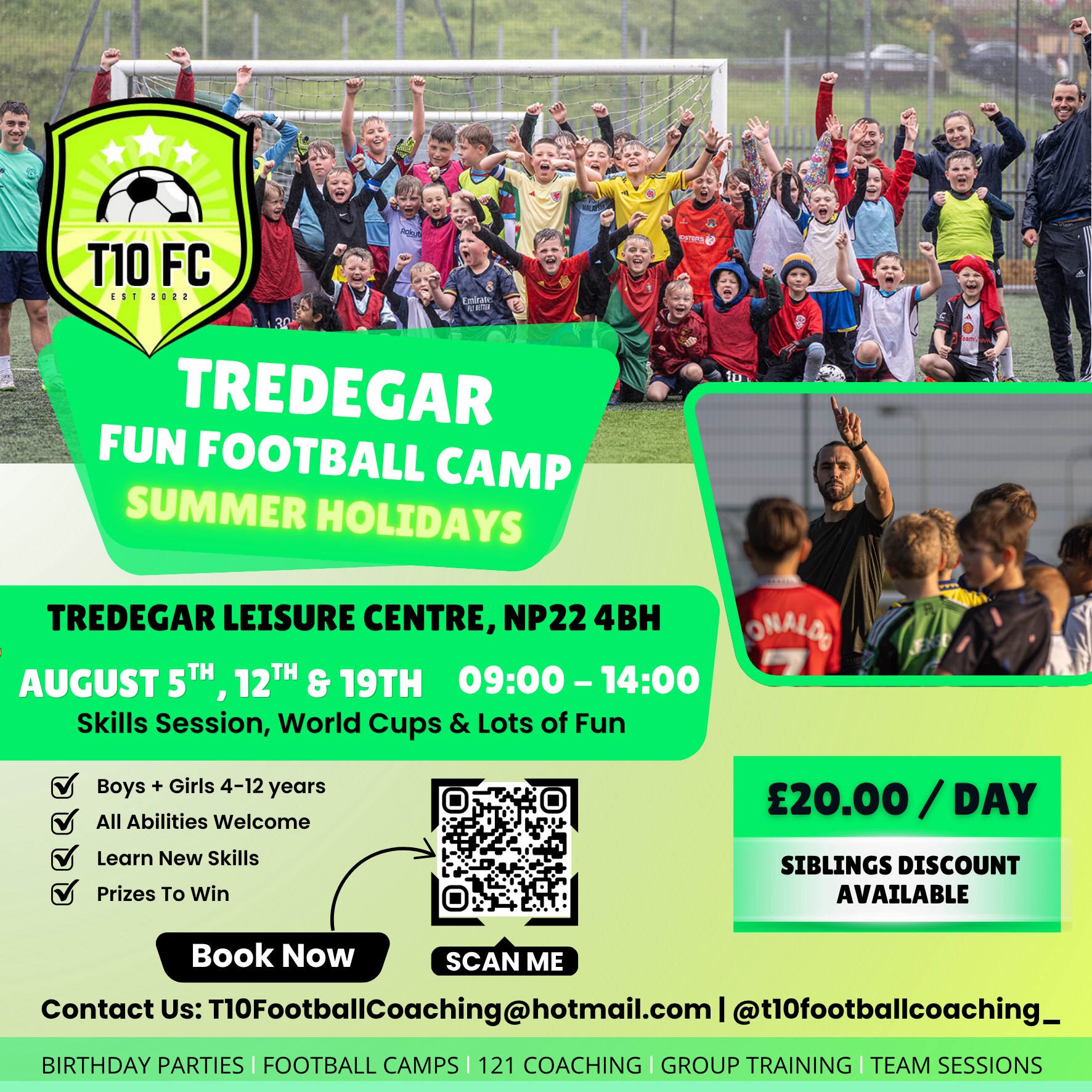 T10 Football Coaching Facebook ad