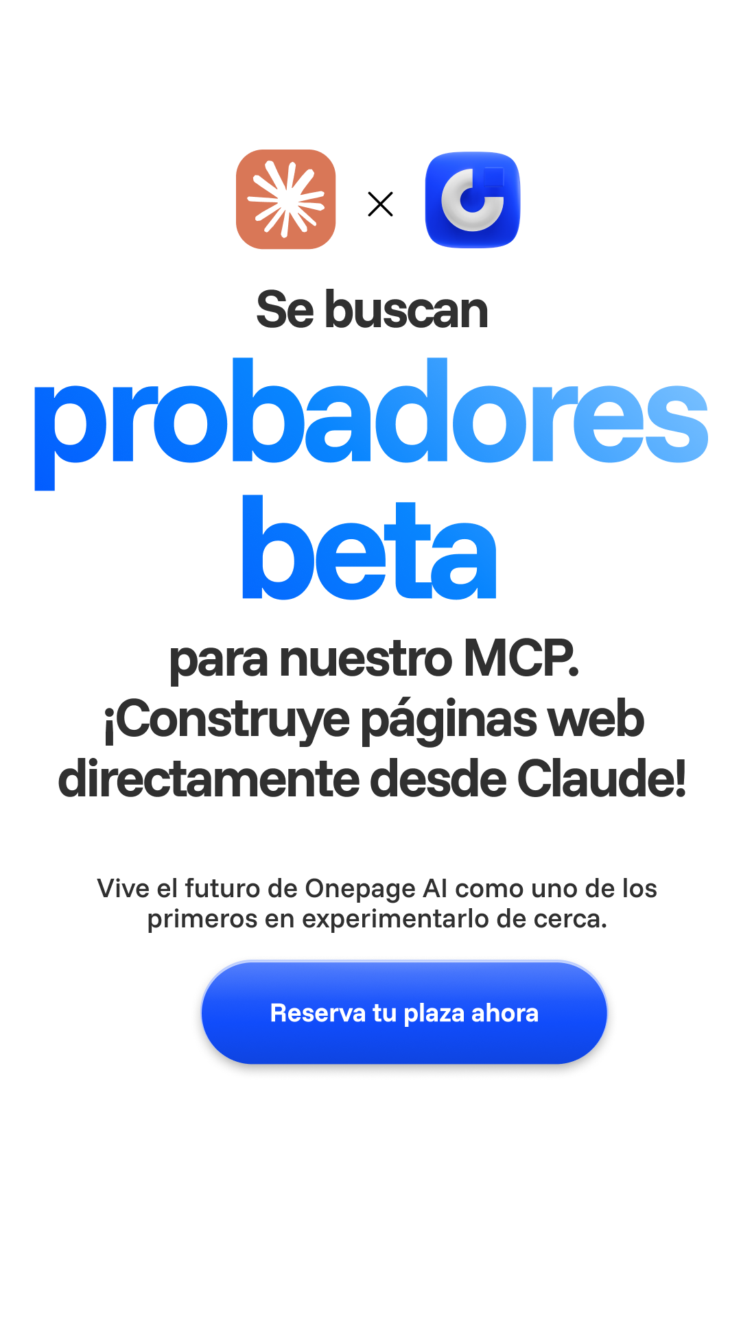 Onepage Facebook ad