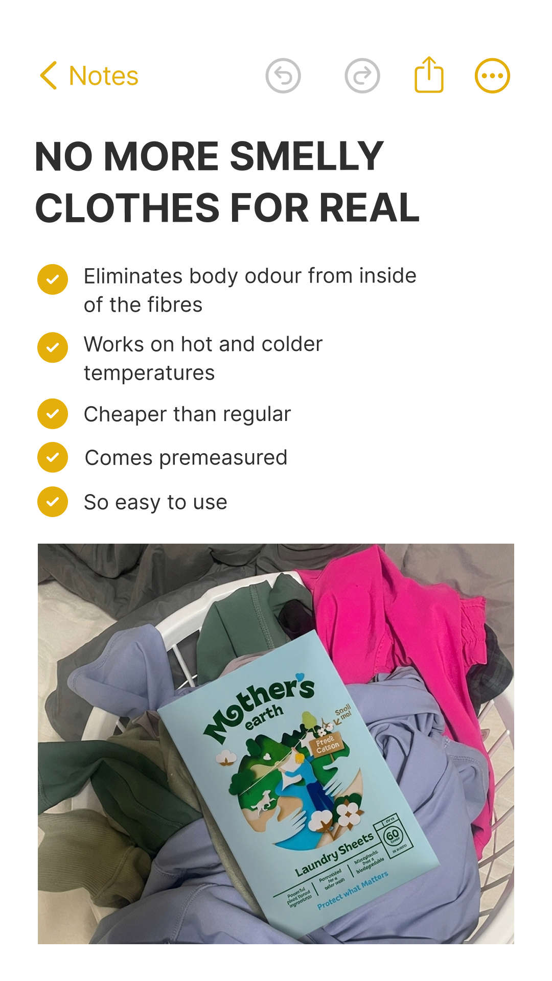 Mothers Earth Facebook ad