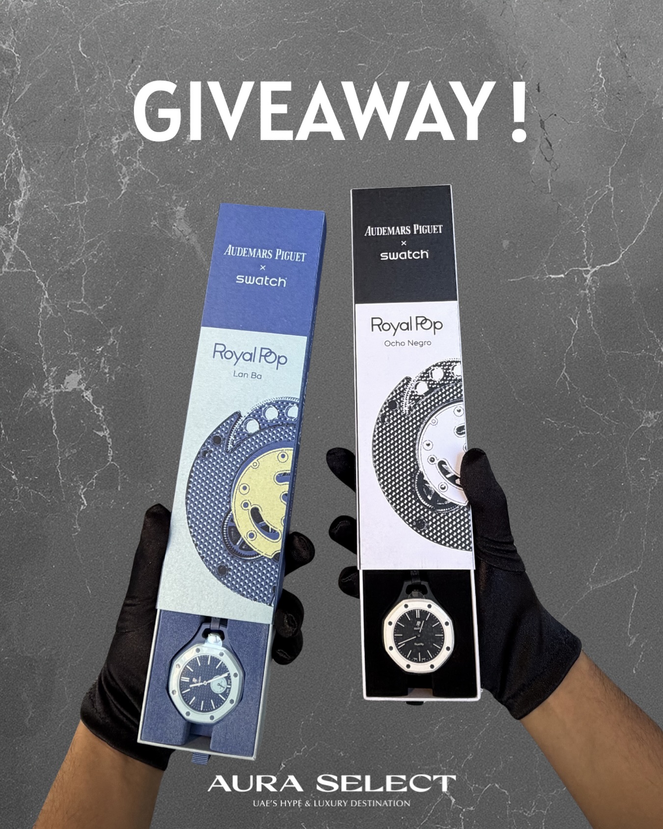 Aura Select Facebook ad: AURA SELECT’S FIRST GIVEAWAY