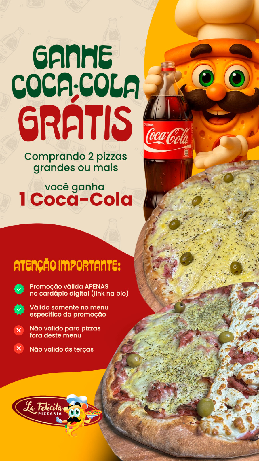 Pizzaria La Felicita Facebook ad from May 4, 2026
