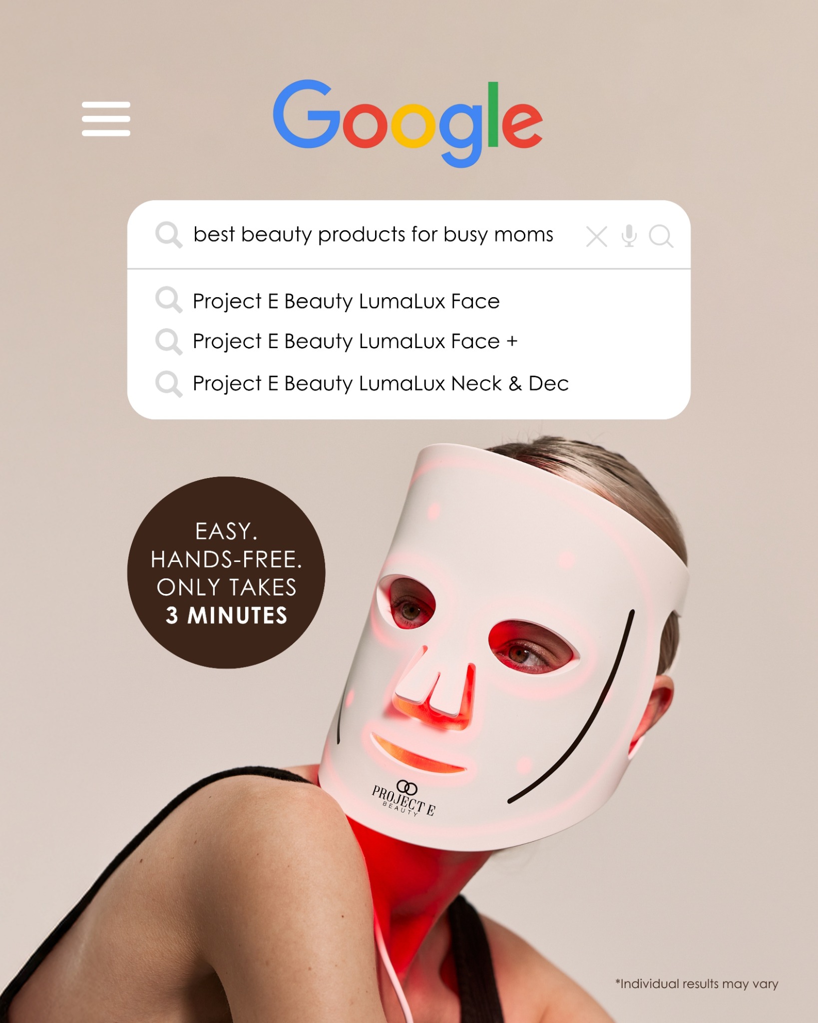 Project E Beauty Facebook ad