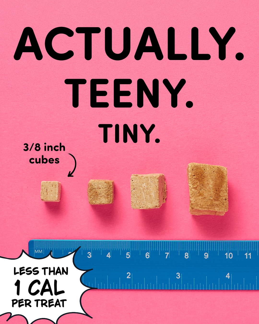 Snaggletooth Pets Facebook ad: Actually Teeny Tiny Treats