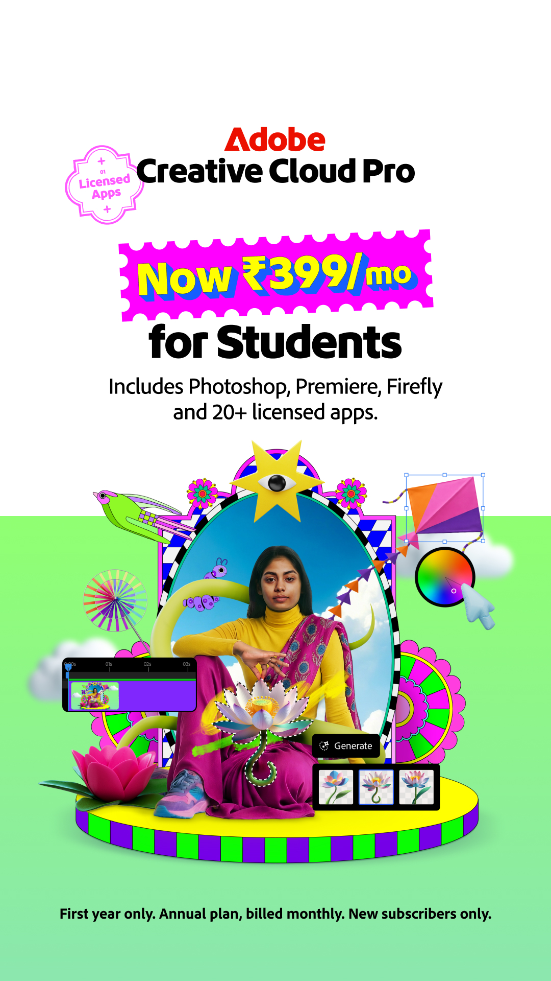 Adobe Creative Cloud Facebook ad