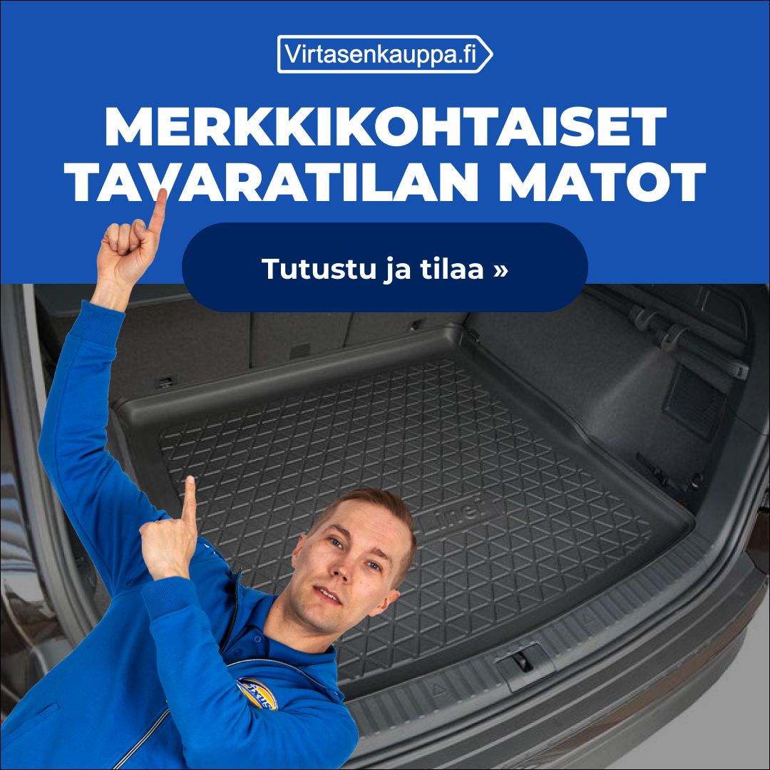 Virtasenkauppa.fi Facebook ad: Auton tavaratilan matot