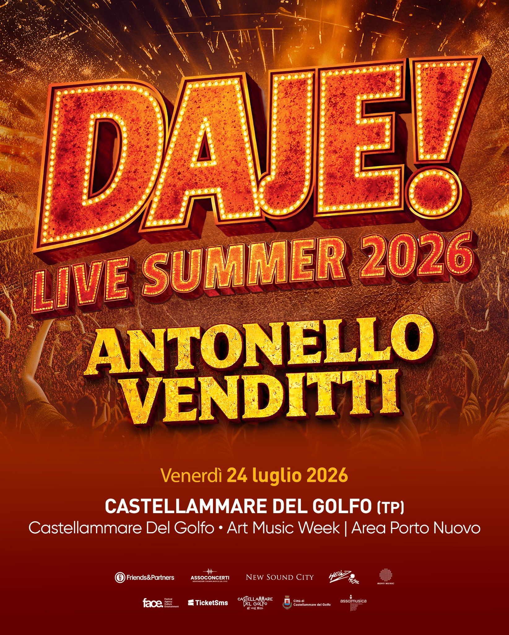 Castellammare - Art Music Week Facebook ad: ANTONELLO VENDITTI Live @ Castellammare del Golfo