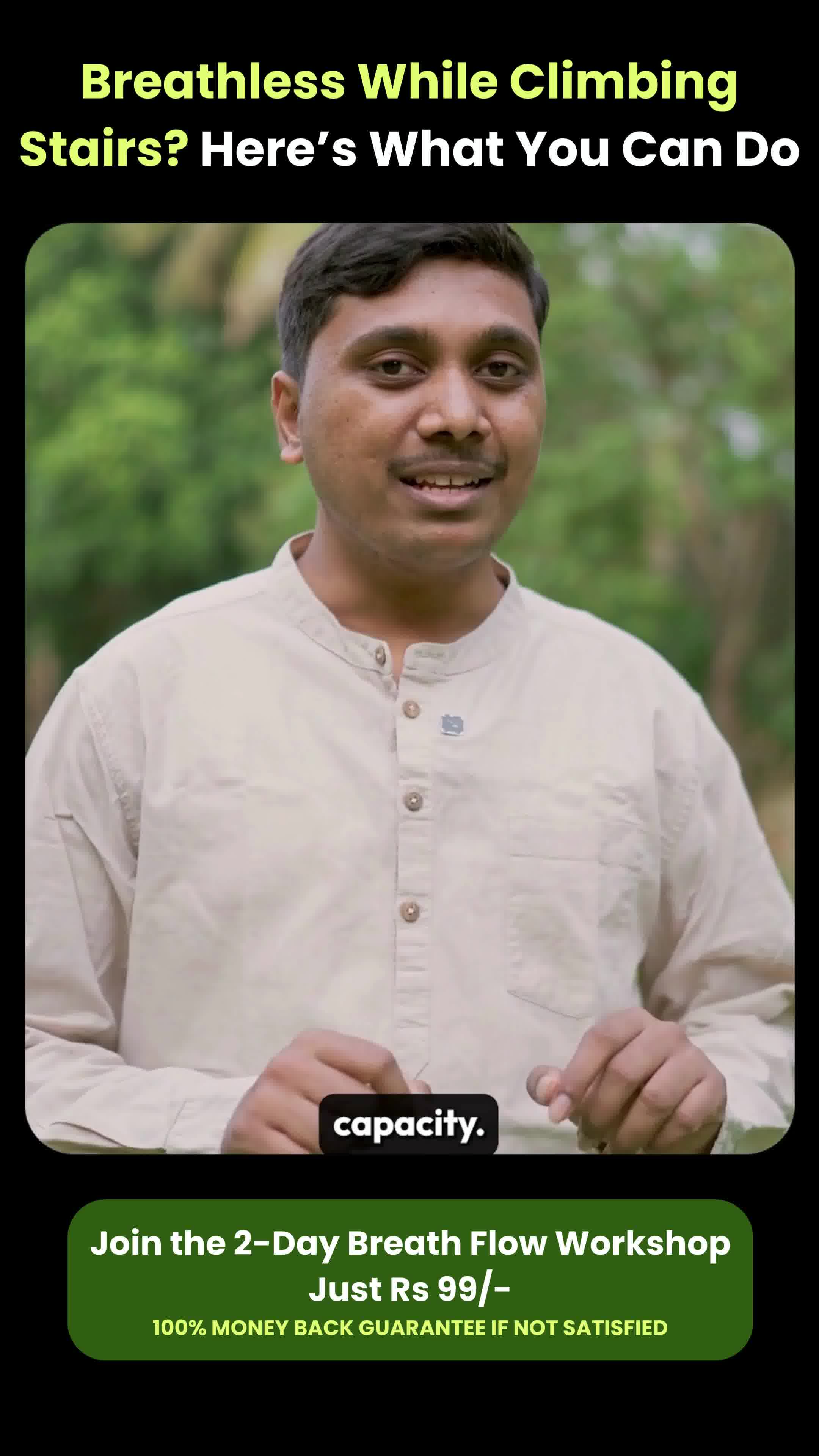Badarinath Gella - Breathing Coach Facebook ad: Rated by Over 55,000 Attendees!