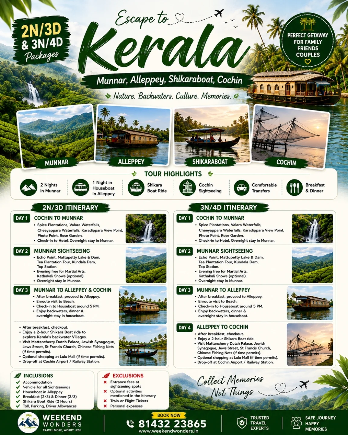 Weekendwonders tours and travels Facebook ad