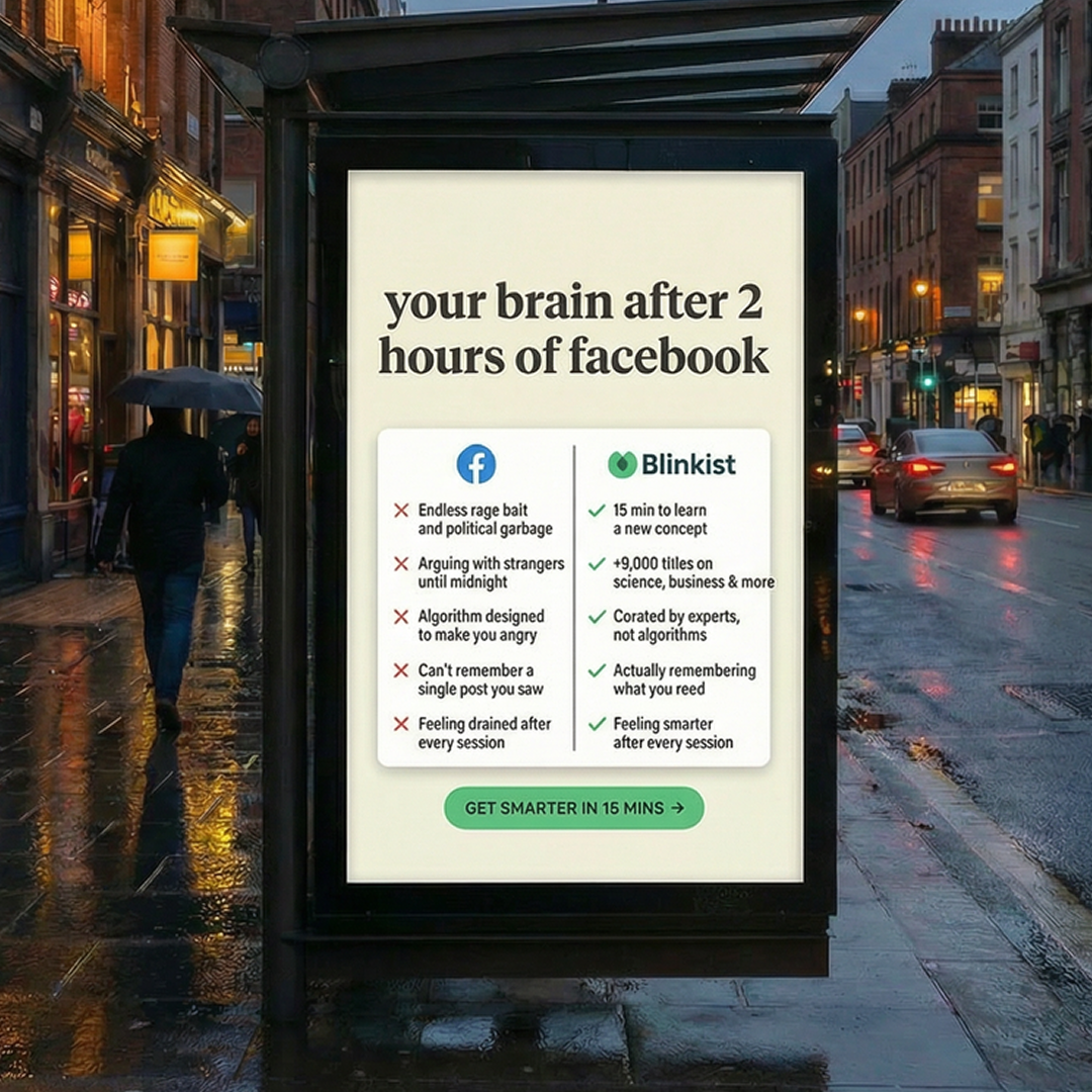 Blinkist Facebook ad