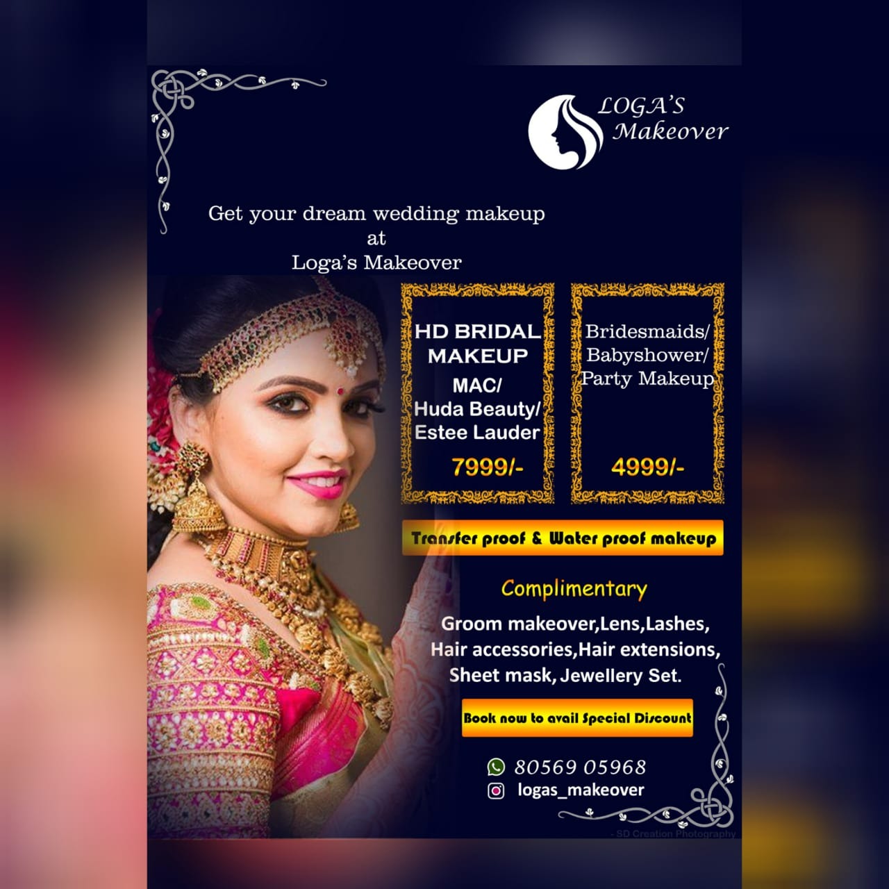 Logas Makeup Artist Chennai Facebook ad