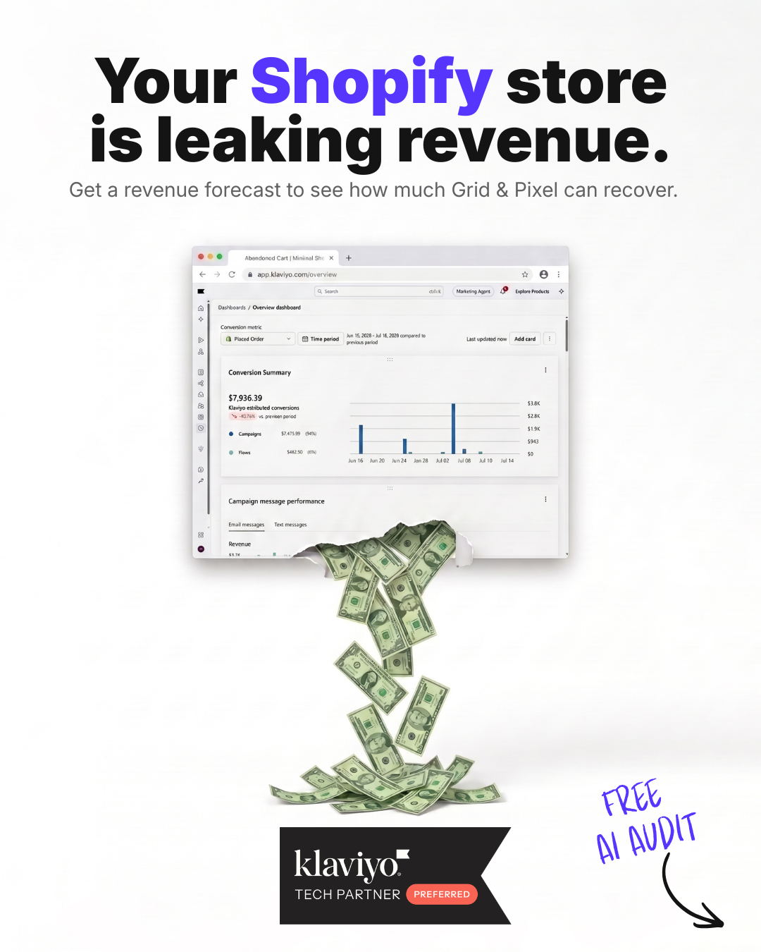 DTC Lou Facebook ad: Book a FREE audit (Worth $500)