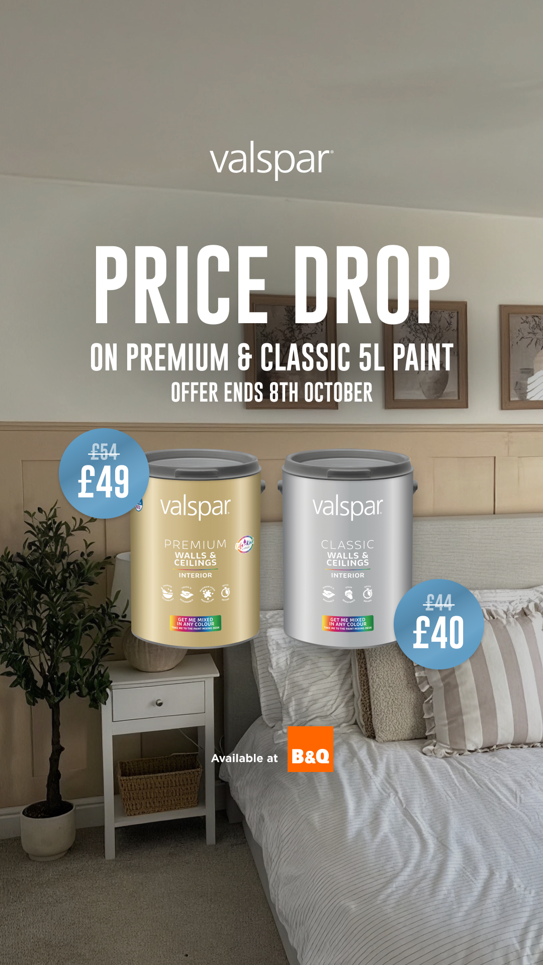 Valspar UK & Ireland Facebook ad: Price Drop | Selected 5L Paints