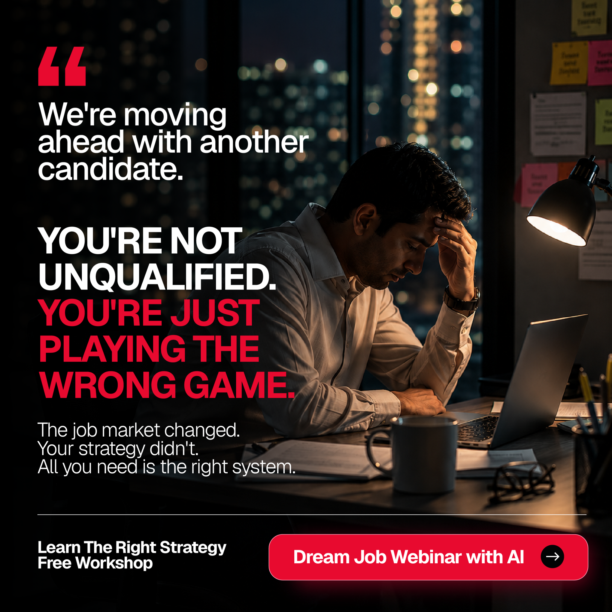 Vikram Anand Facebook ad: Land your dream job with AI