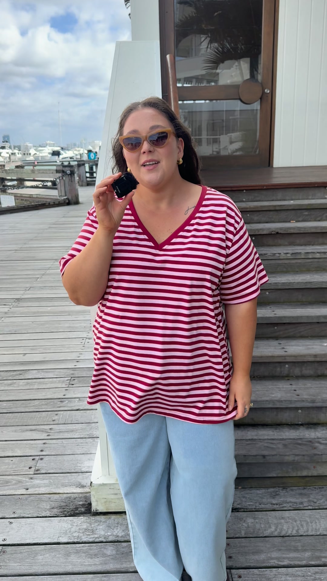 Proud Poppy Clothing Facebook ad: Meet The Striped V-Neck Tees