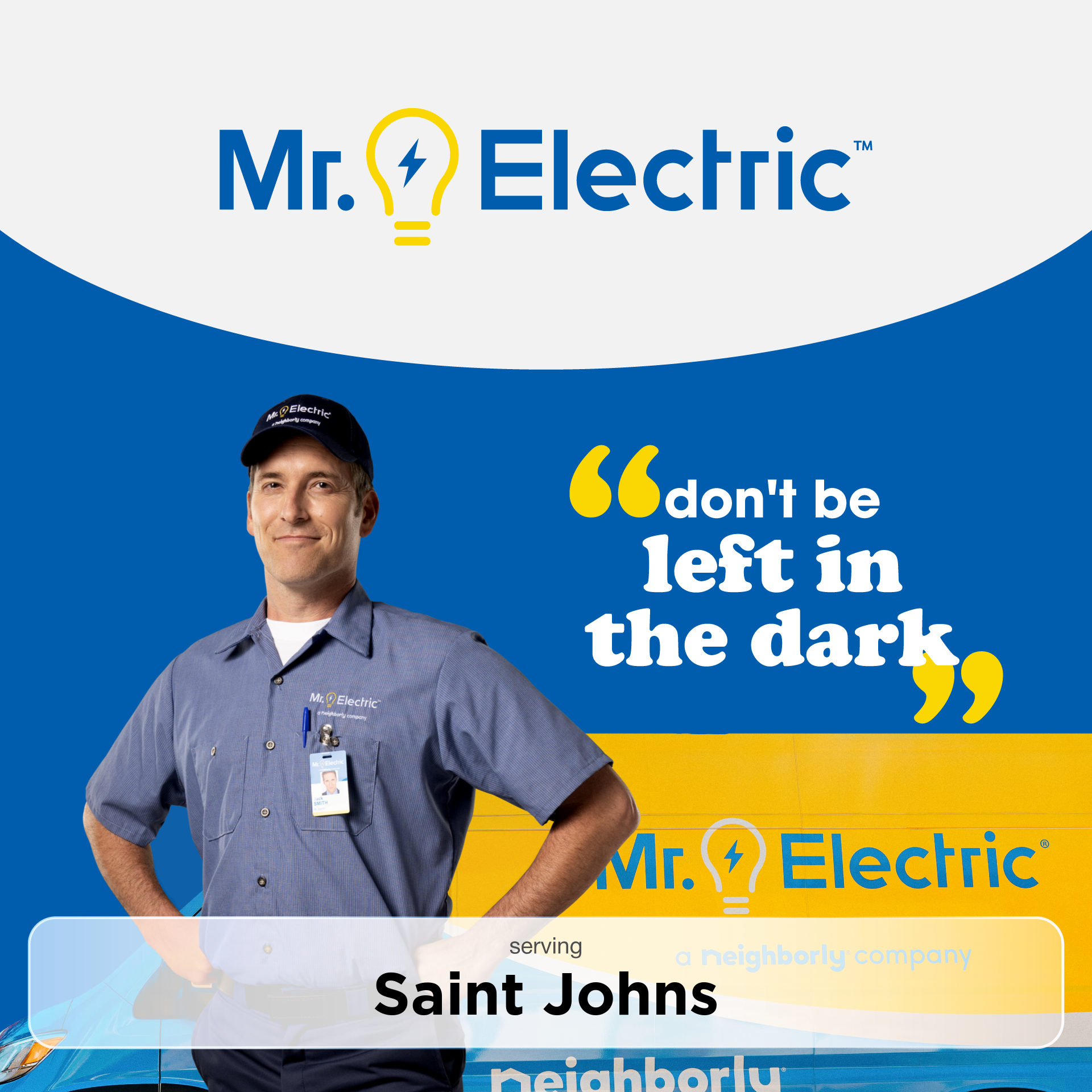 Mr. Electric of St. Augustine Facebook ad: Mr. Electric Does It Right