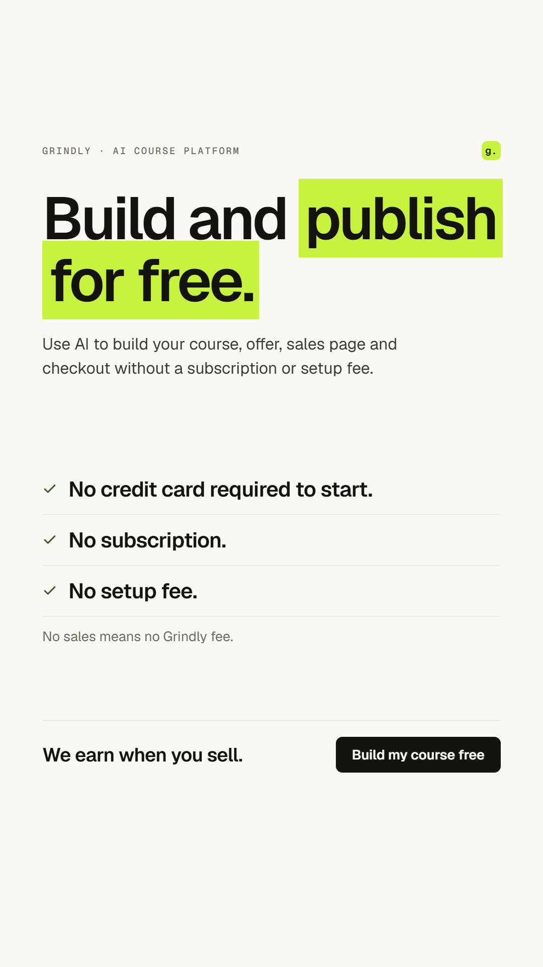 Grindly Facebook ad from Jul 30, 2026